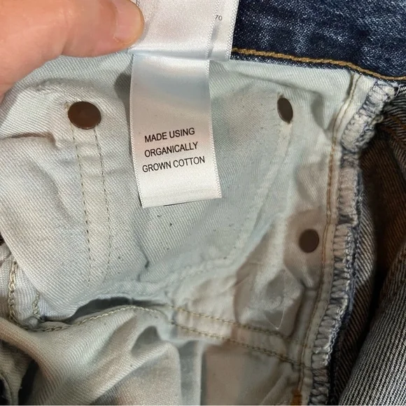 Agolde Blue Clara Low Rise  Baggy Flare Jeans Raw Hen - Picture 8 of 11